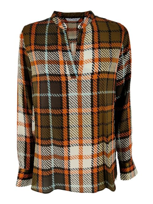 Camicia Arancio/militare/avorio Caliban | 4YUDPNGQU1