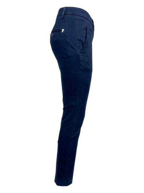 Women's blue gabardine trousers Dondup | DP066-GSE043D-PTD890