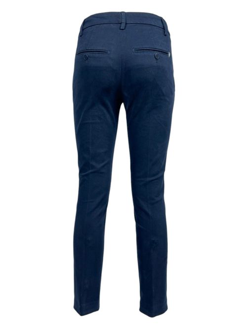 Women's blue gabardine trousers Dondup | DP066-GSE043D-PTD890