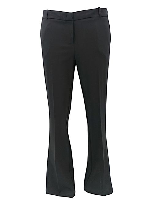 Women's flared trousers in black Milano stitch Kiltie | FLO-T4320NERO