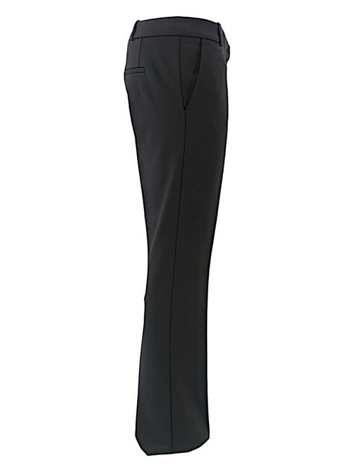 Women's flared trousers in black Milano stitch Kiltie | FLO-T4320NERO