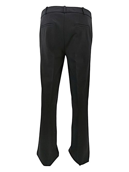 Women's flared trousers in black Milano stitch Kiltie | FLO-T4320NERO