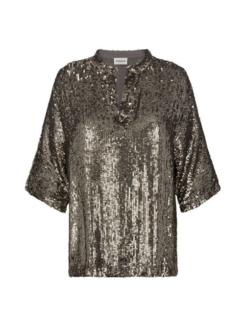 Gray sequined women's t-shirt P.A.R.O.S.H. | D300793-GAMMA23018