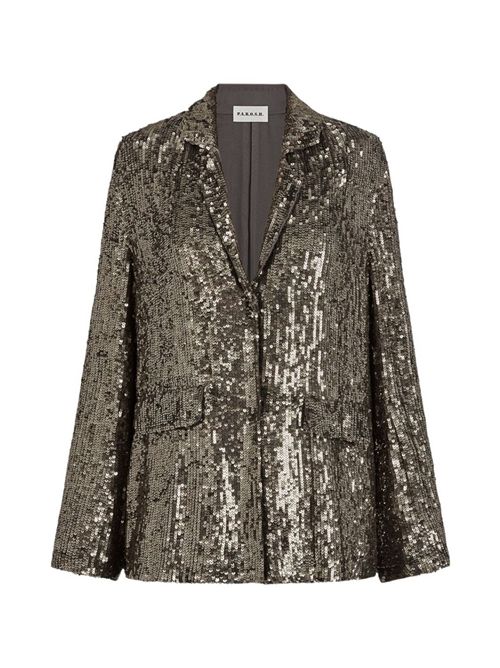 Gray sequined women's blazer P.A.R.O.S.H. | D420553-GAMMA23018