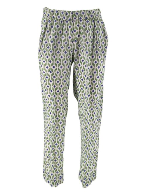 Pantalone Verde/bianco/viola Whyci | 1545/13039