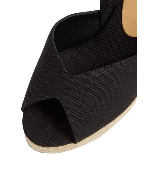 Brisa women's sandals in black canvas Castaner | BRISA8NEGRO