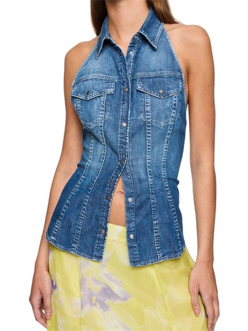 Gilet donna in jeans Dondup | DC345-DS0259DHB7