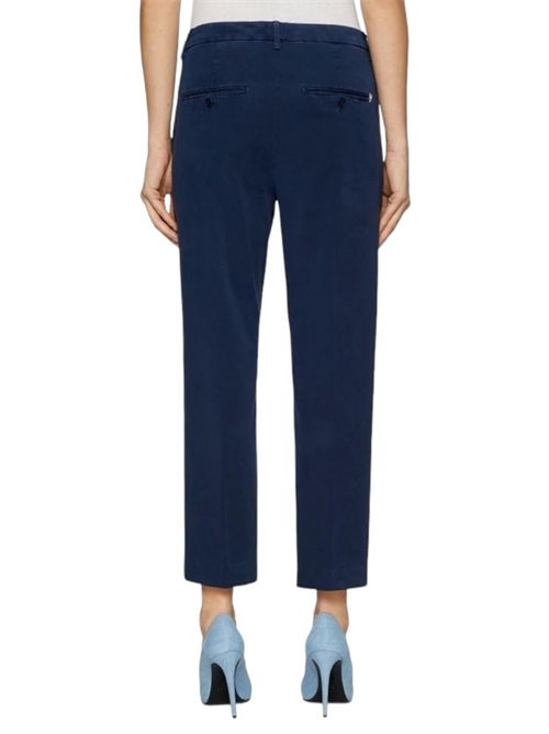 nima women's trousers in blue gabardine Dondup | DP576Z-GS0049D894