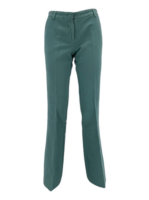 Women's flared aqua canvas trousers Kiltie | FLO-T3451744