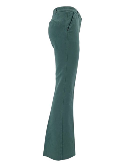 Women's flared aqua canvas trousers Kiltie | FLO-T3451744