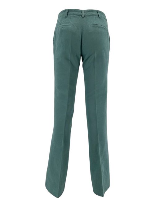 Women's flared aqua canvas trousers Kiltie | FLO-T3451744