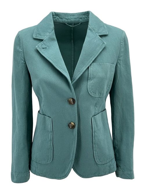 Women's single-breasted aqua canvas jacket Kiltie | LIN-T3451744