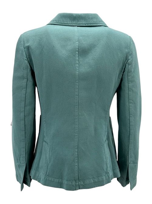 Women's single-breasted aqua canvas jacket Kiltie | LIN-T3451744