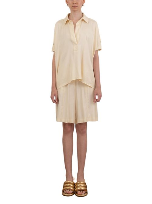 Women's shorts in ivory viscose ( Nude ) | 4046126