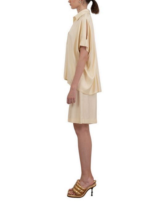 Women's shorts in ivory viscose ( Nude ) | 4046126