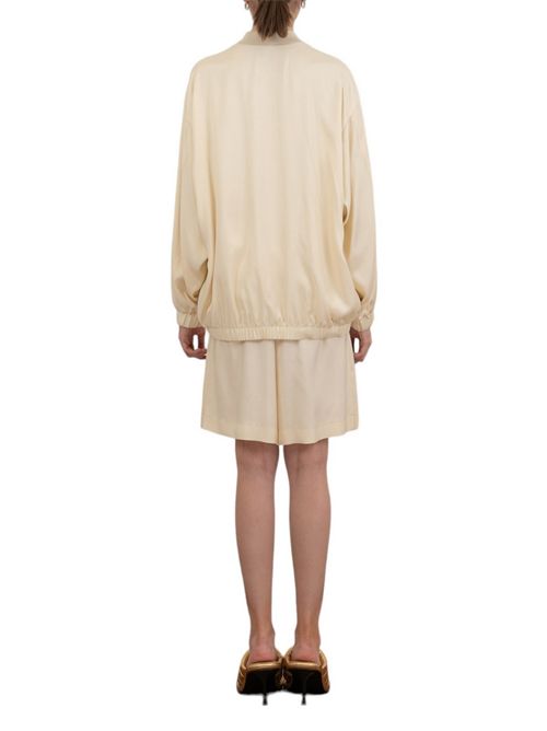 Oversize women's shirt in ivory viscose ( Nude ) | 4051126