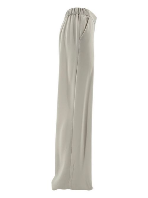 Women's wide trousers in ivory cady P.A.R.O.S.H. | D231087-PANTY002