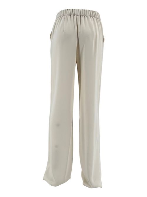 Women's wide trousers in ivory cady P.A.R.O.S.H. | D231087-PANTY002