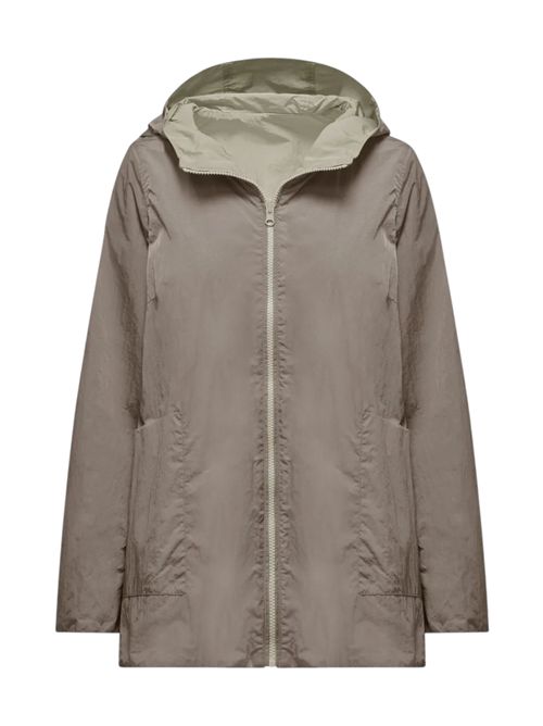 Parka donna reversibile avorio e grigio Bomboogie | GW8930-WRP50150