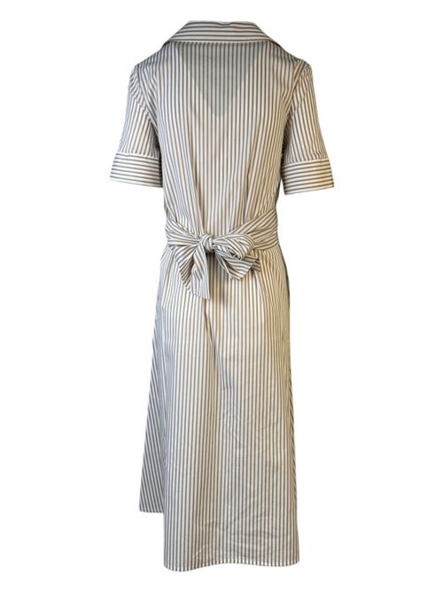 Abito donna in popeline bianco e beige D.EXTERIOR | 6064322