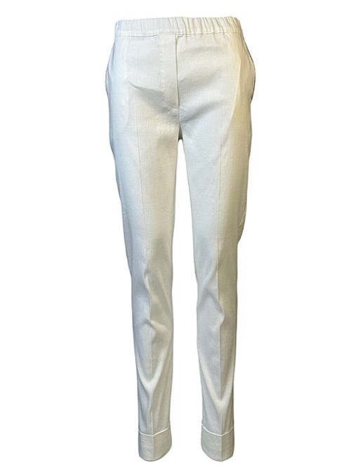 Pantalone bianco donna lino stretch D.EXTERIOR | 607221