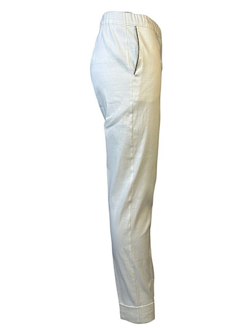 Pantalone bianco donna lino stretch D.EXTERIOR | 607221