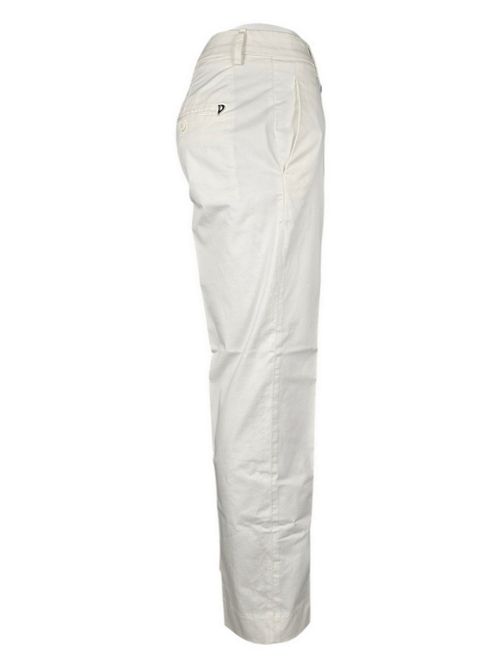 pantalone donna nima in gabardina bianco Dondup | DP576-GSE046D000