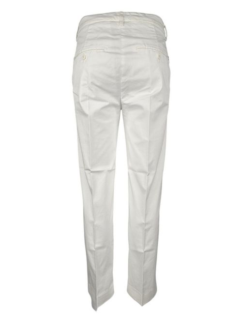 pantalone donna nima in gabardina bianco Dondup | DP576-GSE046D000