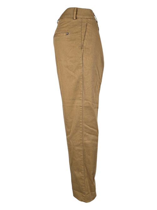 Pantaloni donna Tania loose in gabardina manopesca cammello Dondup | DP810-GS0049-ID9733