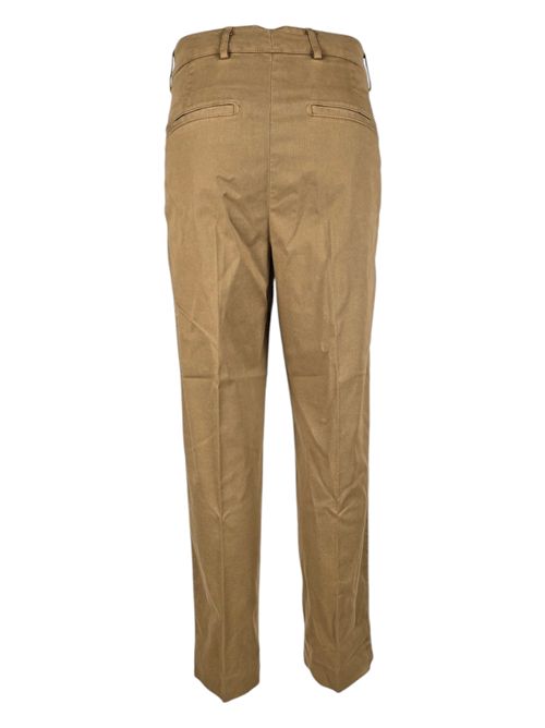 Pantaloni donna Tania loose in gabardina manopesca cammello Dondup | DP810-GS0049-ID9733