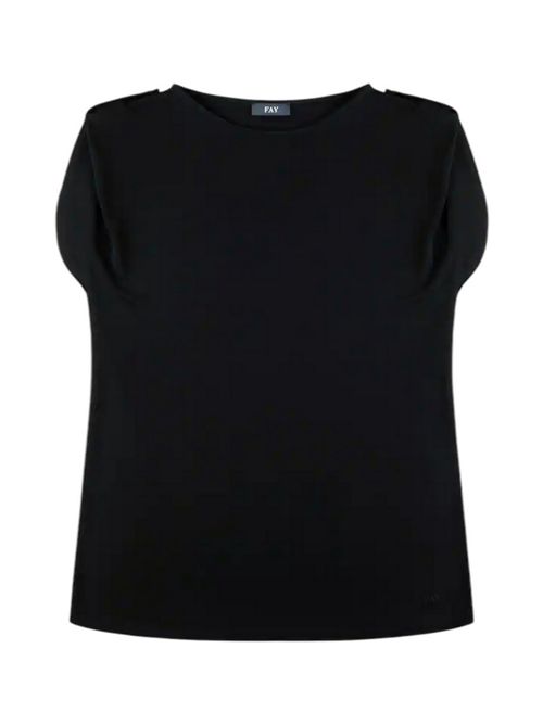 Blusa donna in Jersey nero Fay | NPWB250666SXBBB999