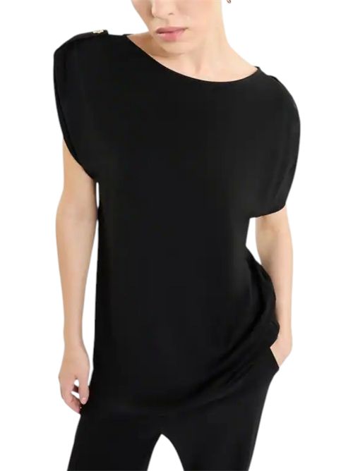 Blusa donna in Jersey nero Fay | NPWB250666SXBBB999