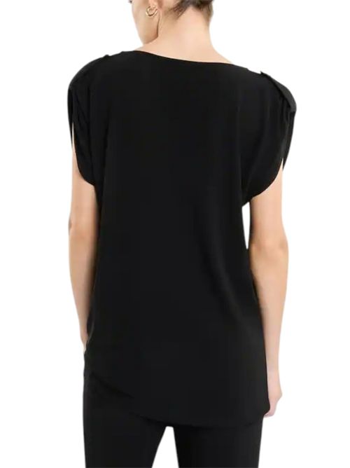 Blusa donna in Jersey nero Fay | NPWB250666SXBBB999