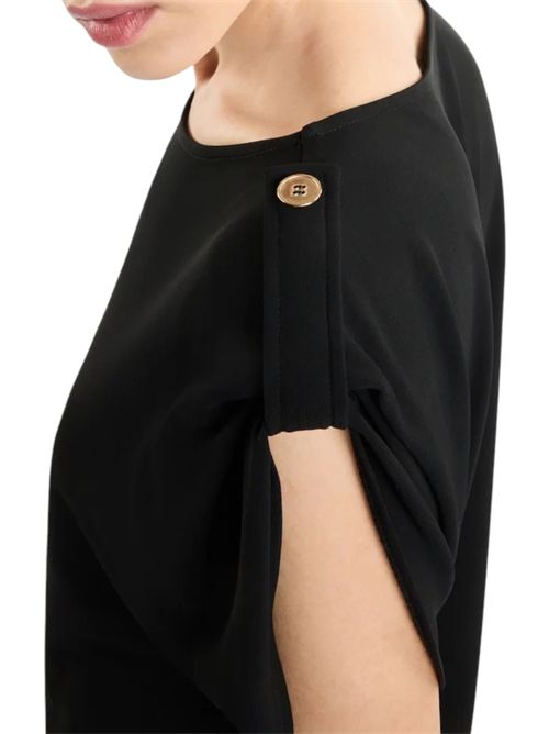 Blusa donna in Jersey nero Fay | NPWB250666SXBBB999