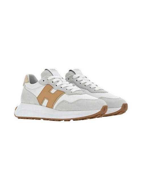 Sneakers donna H641 Grigio, Bianco e Marrone Hogan | HXW6410EH41U3T0VAX