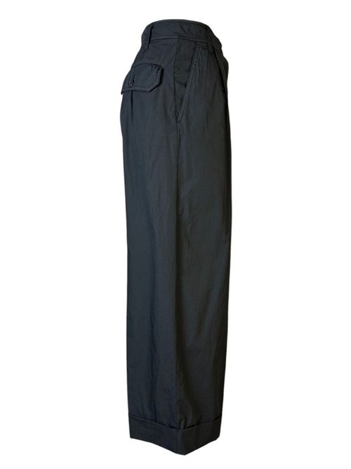 pantalone donna largo in tela vela nero Kiltie | SPENCER-T4802690