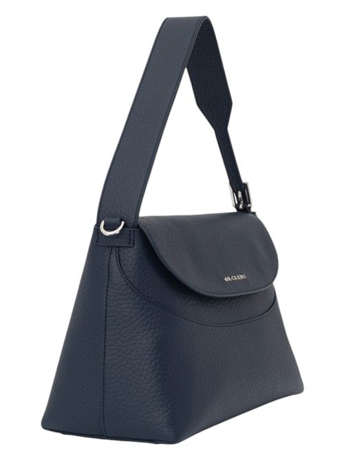 borsa donna nana media in pelle soft blu Orciani | B02176-SOFTNAVY