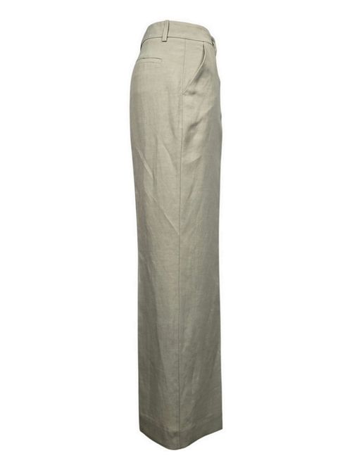 pantalone donna in lino e viscosa beige P.A.R.O.S.H. | D232214-RAISA25038