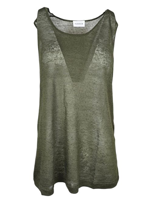 canotta donna in filo di lino militare P.A.R.O.S.H. | D540887-BABYLON007