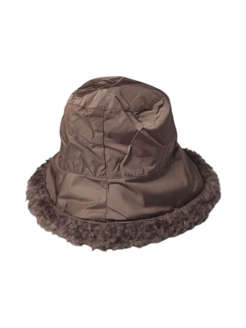 cloche donna marrone in ecopelliccia e nylon Bomboogie | 8262-NP4148