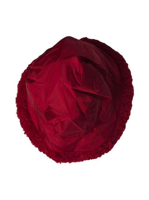 cloche donna rosso in ecopelliccia e nylon Bomboogie | 8262-NP4435