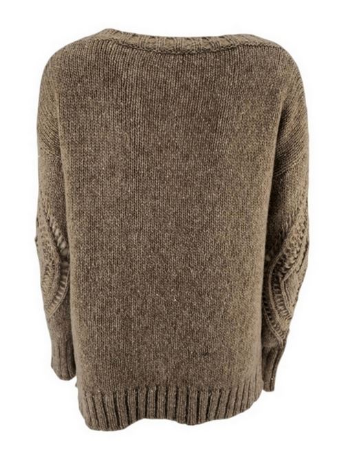 Women's hazelnut openwork sweater D.EXTERIOR | 594857