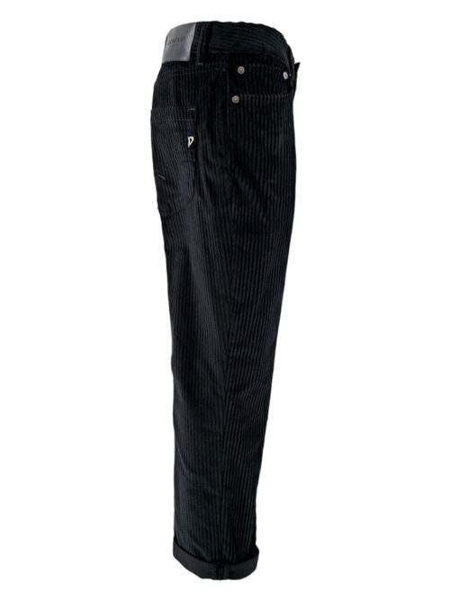 women's trousers koons in black velvet Dondup | DP268-VS0031Y999