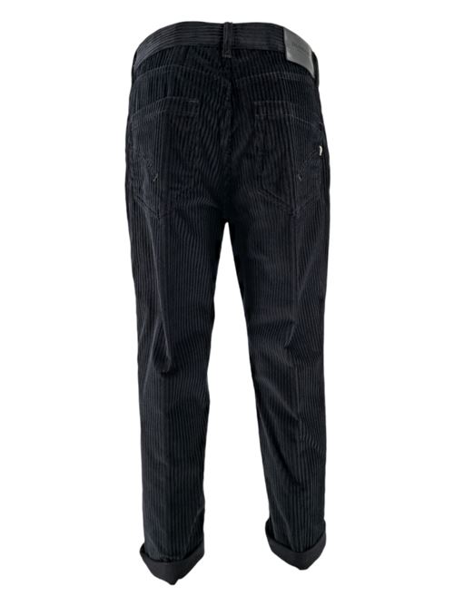 women's trousers koons in black velvet Dondup | DP268-VS0031Y999