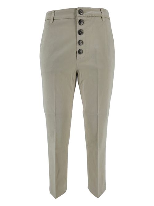 Women's nima trousers in milk gabardine Dondup | DP576-GSE043005