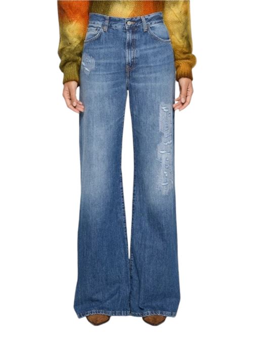 women's wide leg light denim jeans Dondup | DP619-DHF269-HW7W800