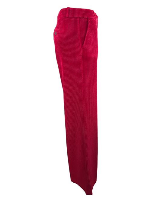 pantalone donna in velluto a coste rosso Kiltie | ANDREA-T4824344