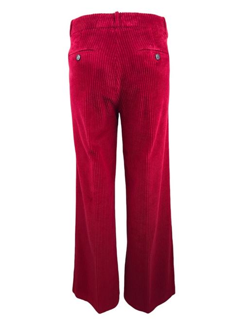 pantalone donna in velluto a coste rosso Kiltie | ANDREA-T4824344