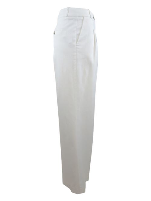 pantalone donna in drill di cotone bianco Kiltie | FLOYD-T4702110